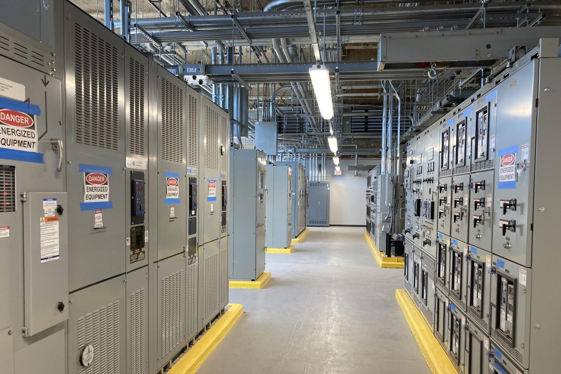 Logically arranged switchgear and distribution equipment